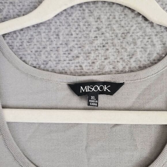 Misook Women's Gray Sleevless Classic Knit Tank Top XL - Picture 3 of 4